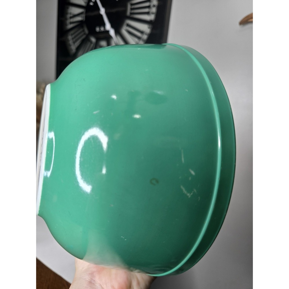 Vintage Pyrex 403 Primary Colors Green Nesting/Mixing Bowl 2.5 Quart 8.75" Round - Picture 4 of 9